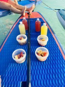 Desayuno en la laguna de los 7 colores frente a la Isla de los pájaros